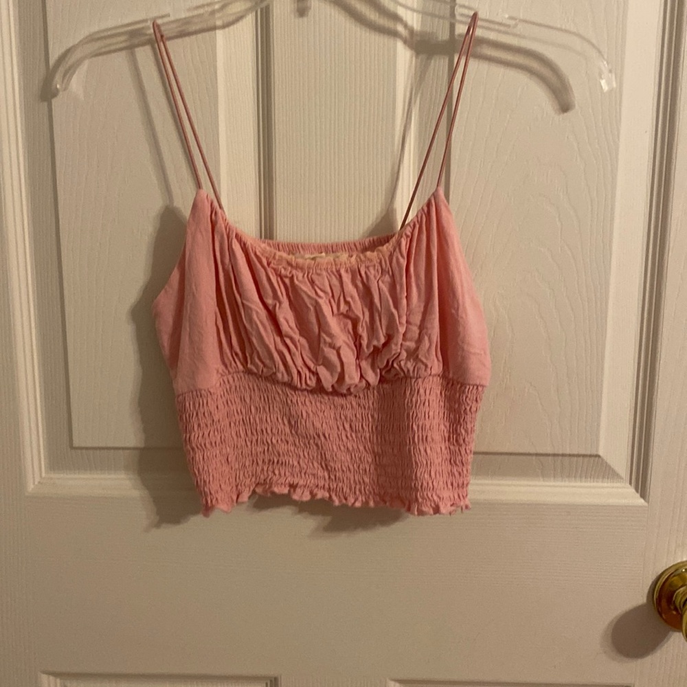LA Hearts pink crop top